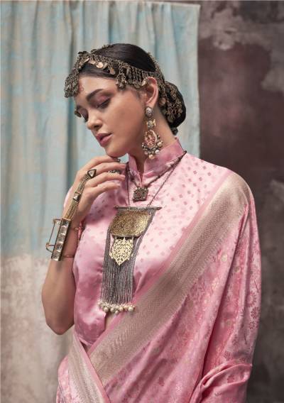 KOSHA SILK BY RAJBEER DESIGNER SATIN HANDLOOM SILK SAREE WHOLESALER IN INDIA